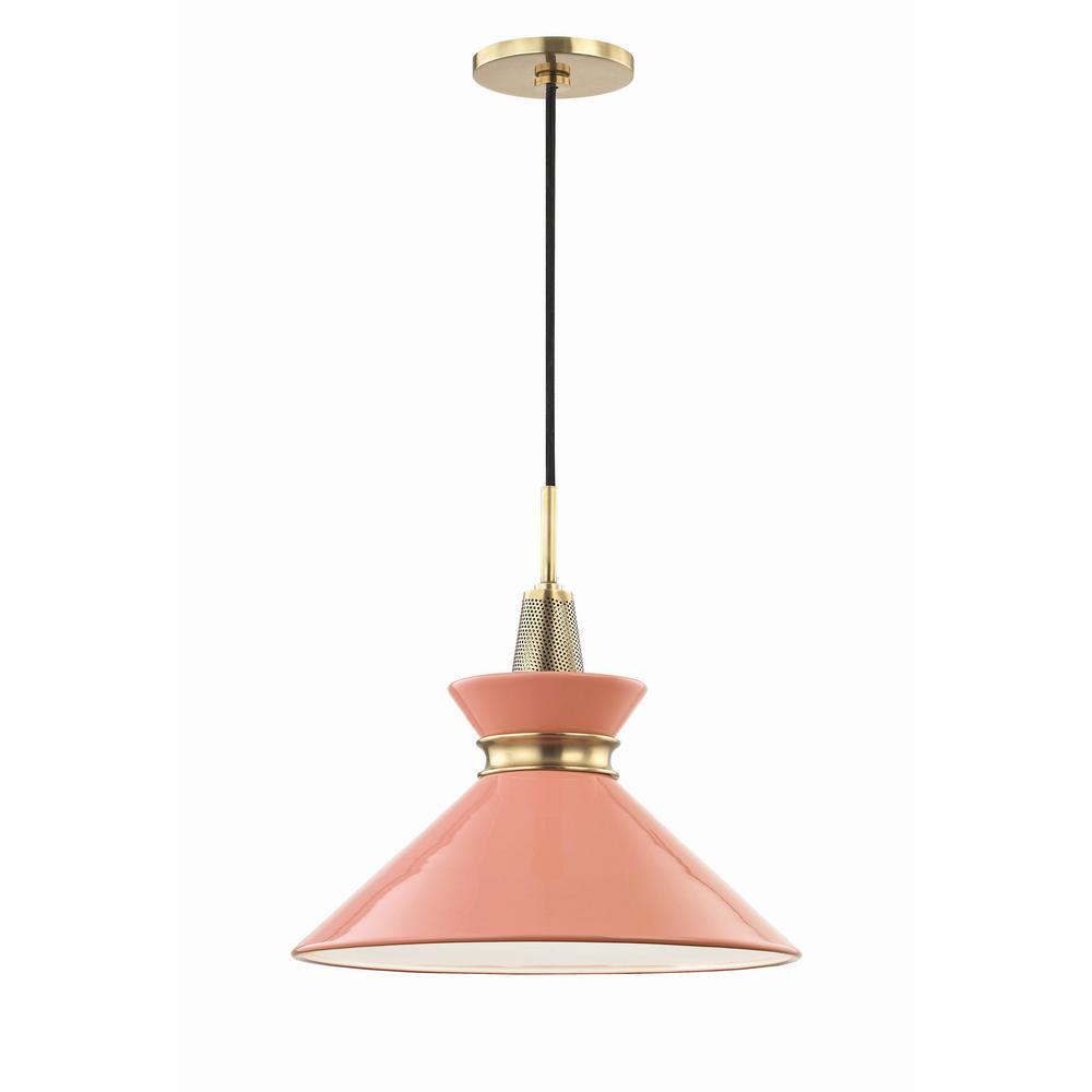 Mitzi By Hudson Valley Lighting Kiki 1 Light 14 In W Aged Br Mitzi By Hudson Valley Lighting Kiki 1 Light 14 In W Aged Br Pendant