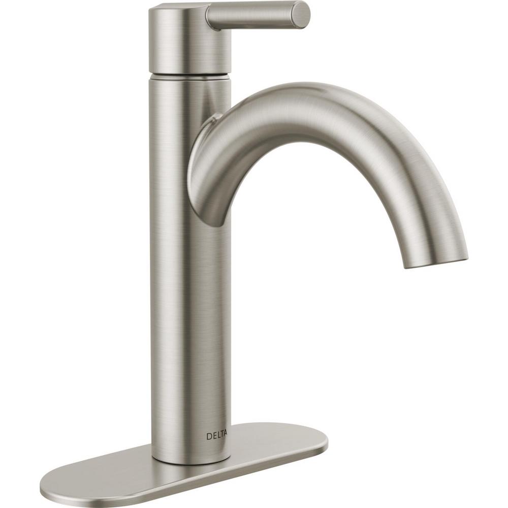 Delta Nicoli Single Hole Single Handle Bathroom Faucet In Stainless