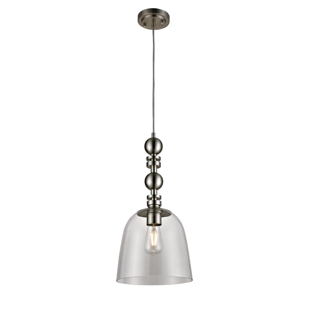 Addington Park 1 Light Brushed Nickel Pendant With Oversized Bead