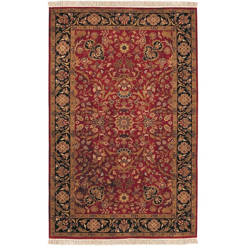 Red 9 X 12 Wool Blend Area Rugs The Home Depot 6 In Area