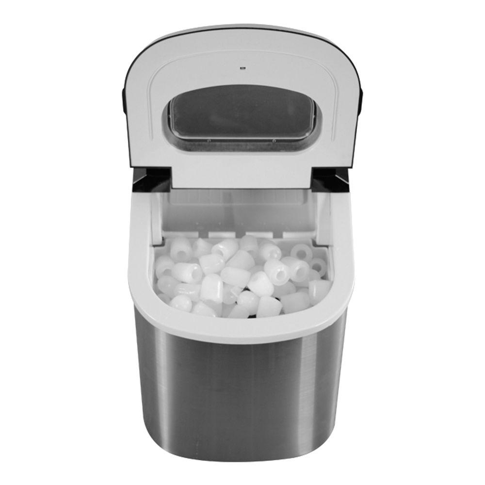 Magic Chef 27 Lb Portable Countertop Ice Maker In Stainless Steel