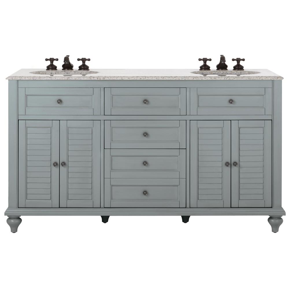 Home Decorators Collection Hamilton 61 in. W x 22 in. D Double Bath
