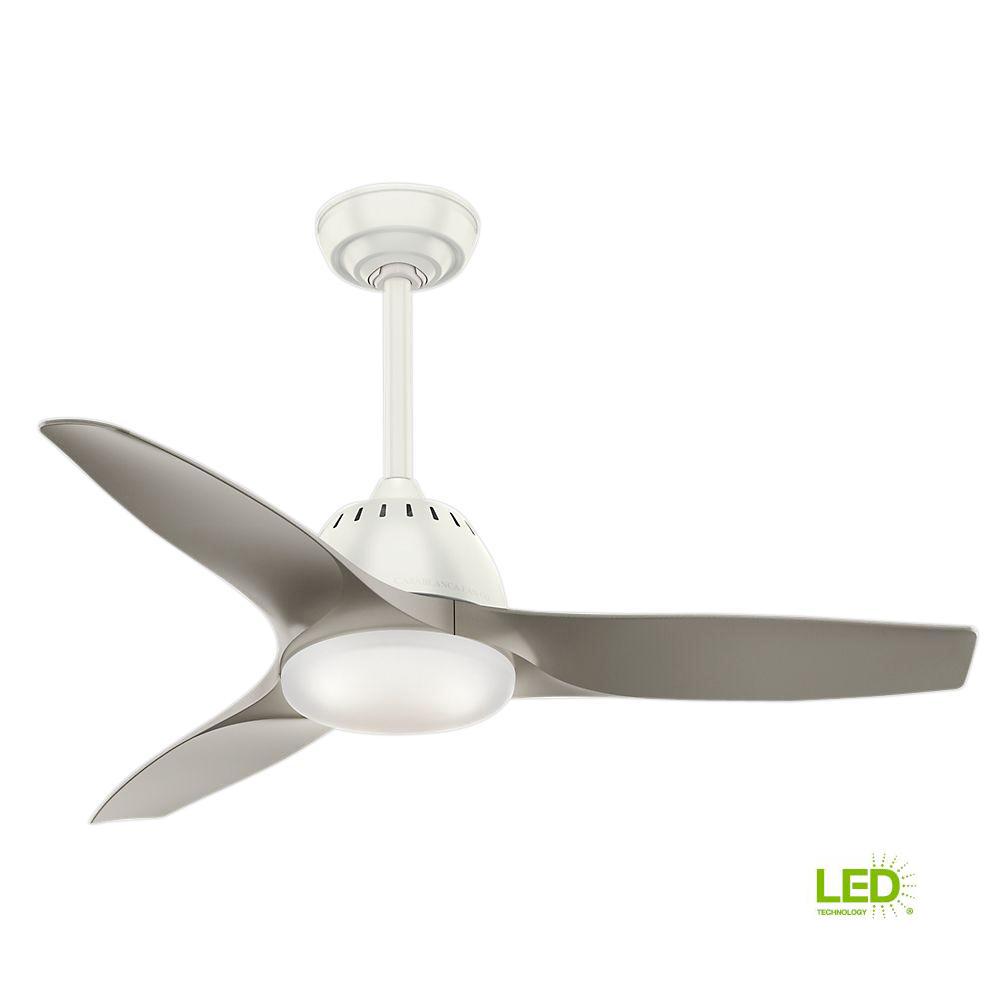 White Casablanca Ceiling Fans Lighting The Home Depot Led Indoor Fresh White Ceiling Fan