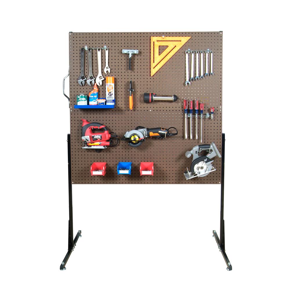 XtraWall 50 in. W FreeStanding Pegboard Unit with 4 High Density