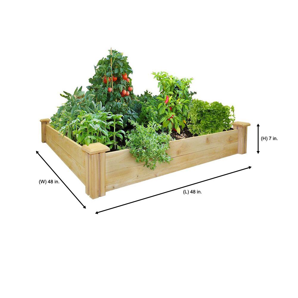 Greenes Fence 4 Ft X 7 In Original Cedar Raised Garden Bed Rc 4c4 The Home Depot - Home Depot Garden Bed Fencing Greenes Fence 4 Ft X 7 In Original Cedar Raised Garden Bed Rc 4c4 The Home Depot - Home Depot Garden Bed Fencing