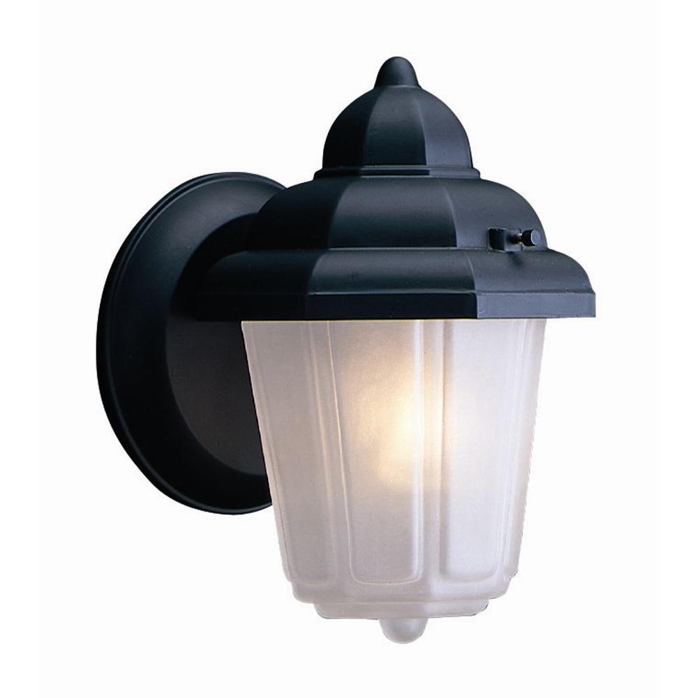 Design House Highland Black Outdoor Wall-Mount Downlight ...