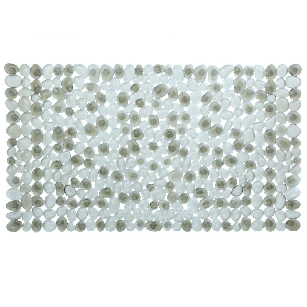 Slipx Solutions 17 In X 30 In Pebble Bath Mat In Gray 06704 1