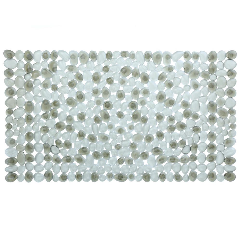 SlipX Solutions 17 in. x 30 in. Pebble Bath Mat in Gray-06704-1 - The ...