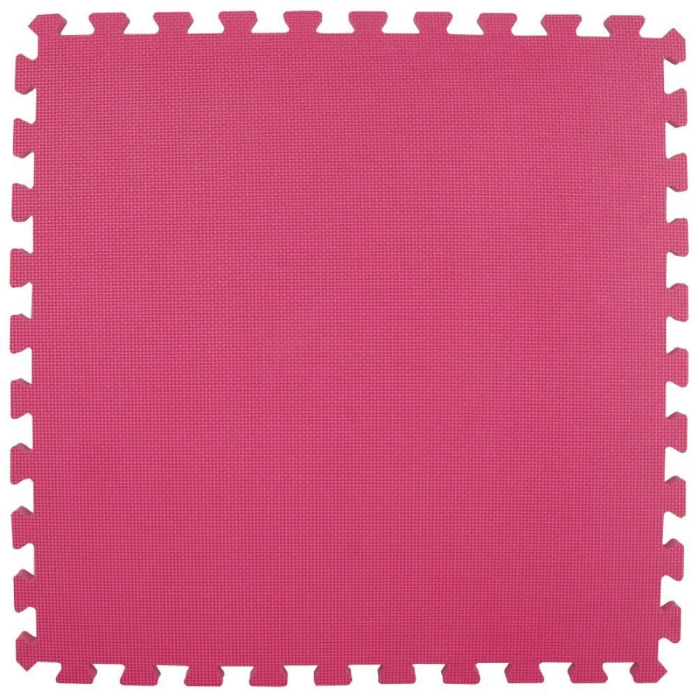 Greatmats Premium Pink 24 In X 24 In X 5 8 In Foam Interlocking