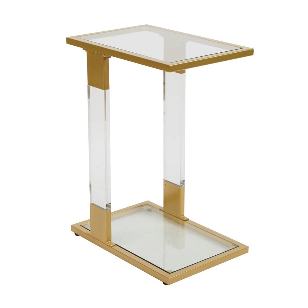 Silverwood Furniture Reimagined Farrah Acrylic And Metal C Table Farrah Acrylic And Metal C Table