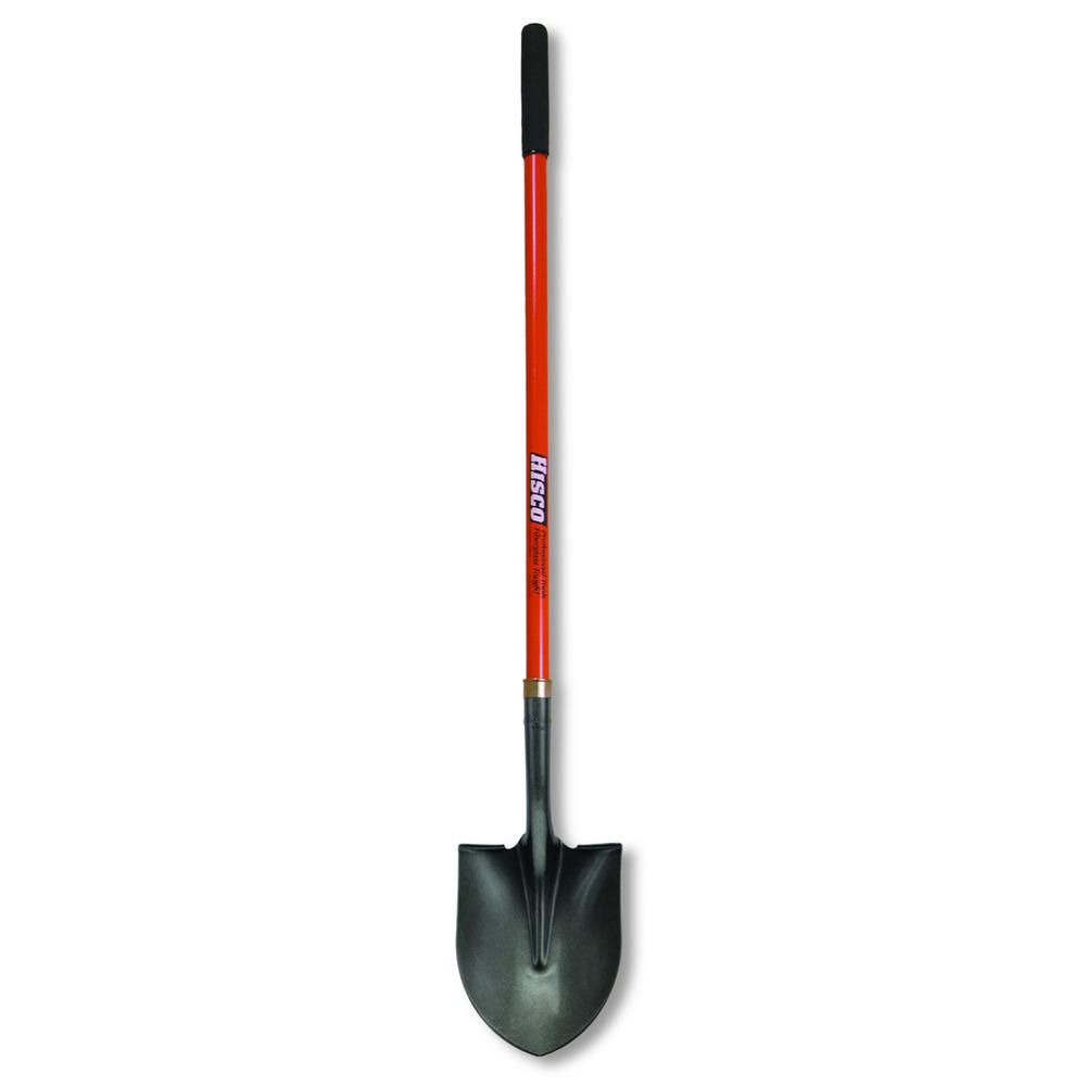 Hisco 47 in. Fiberglass Double-Dip Handle 5 lbs. Closed Back Shovel ...