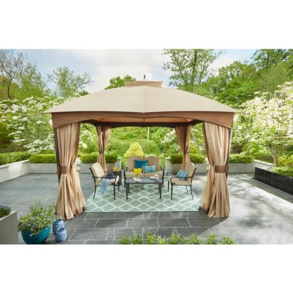 Garden Winds Replacement Canopy Top For Hampton Bay Solar Offset Umbrella Replacement Canopy Top Cover Only Metal Frame Not Included Walmart Com Walmart Com