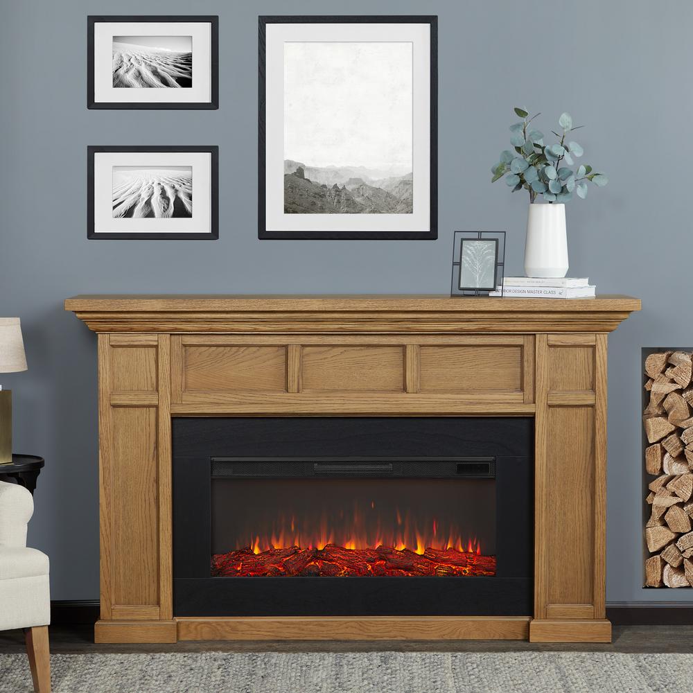 Real Flame Alcott Landscape 75 In Freestanding Electric Fireplace