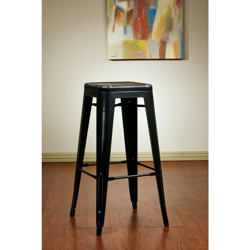 Osp Designs Bristow 30 In Antique Black Bar Stool Set Of 2 Antique Black Bar Stool Set Of 2