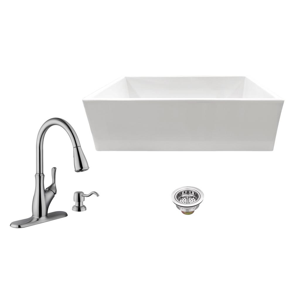 Ipt Sink Company All In One A Front Fireclay 33 Single Bowl Ipt Sink Company All In One A Front Fireclay 33 Single Bowl