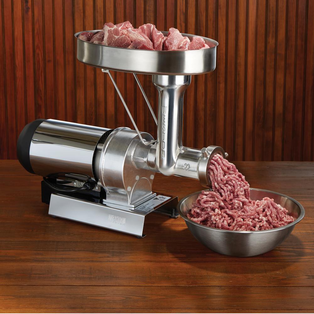 Weston Butcher Series 32 1.5 HP Electric Meat Grinder with Sausage