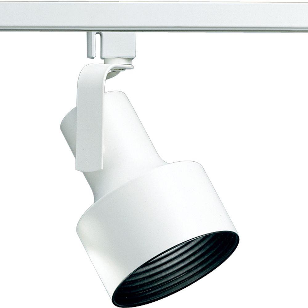 Progress Lighting Alpha Trak Collection 1Light White Track Lighting HeadP920128 The Home Depot