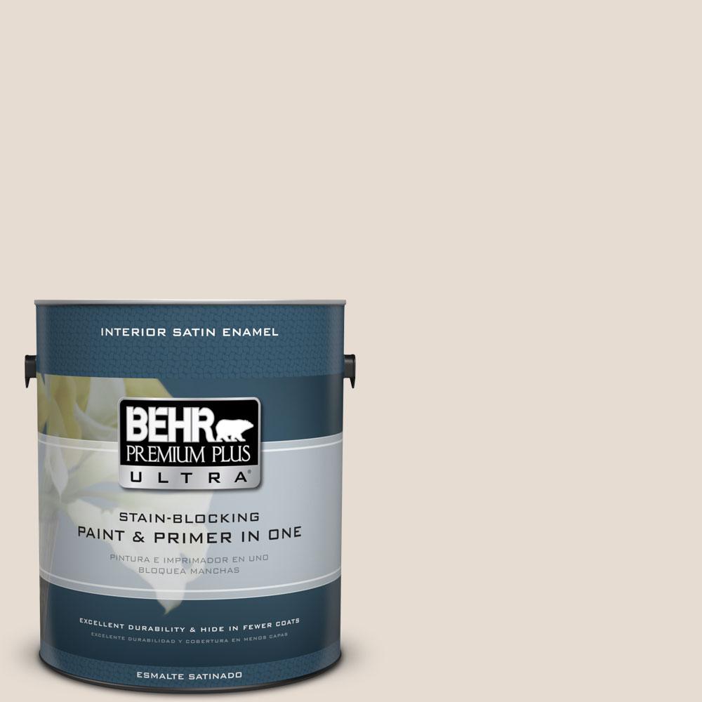 BEHR Premium Plus Ultra 1gal. ICC11 Designer White Satin Enamel