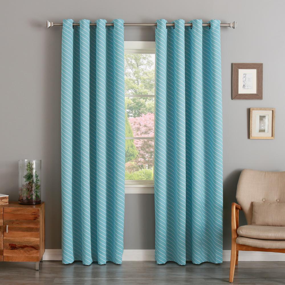 Best Home Fashion 84 In L Room Darkening Diagonal Stripe Curtain
