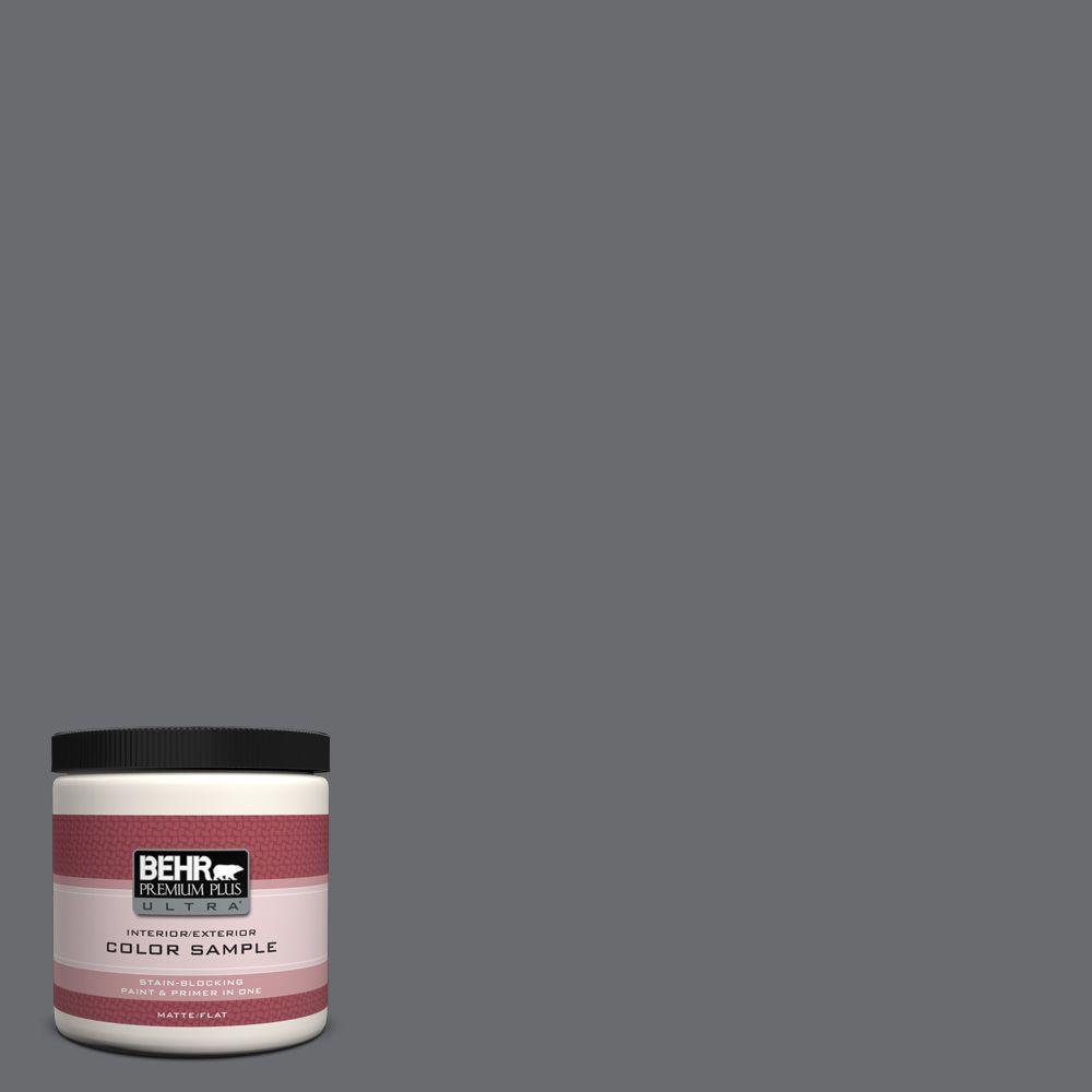 Behr Premium Plus Ultra 8 Oz Ppf 49 Platinum Gray Matte Interior Ppf 49 Platinum Gray Matte Interior Exterior Paint And Primer In One Sample