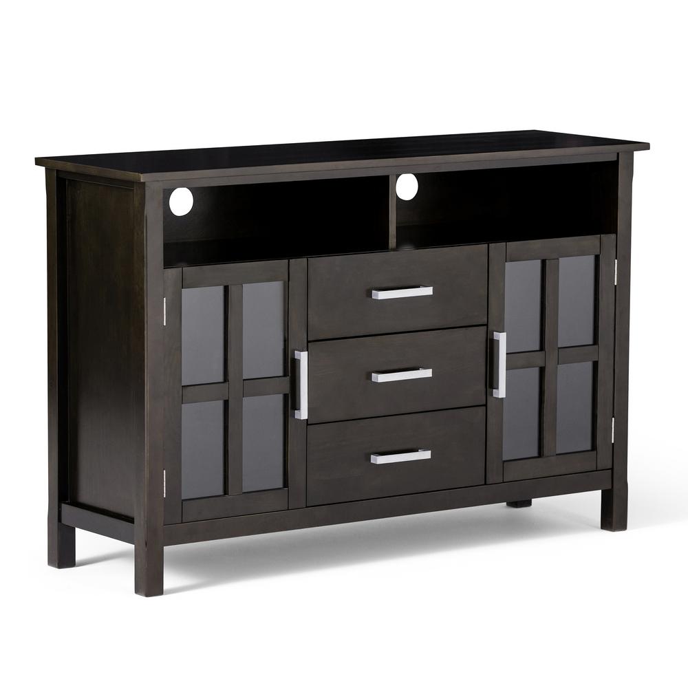 Simpli Home Kitchener Solid Wood 53 In Wide Contemporary Tv Media