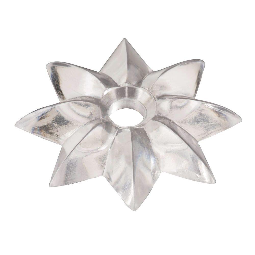 Everbilt 1 1 2 In Clear Plastic Star Mirror Rosette 813948 The