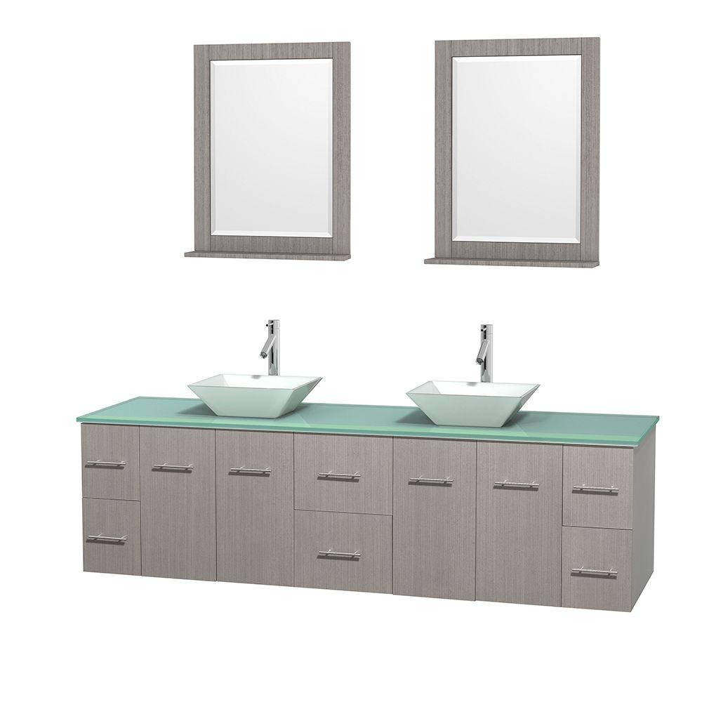 Wyndham Collection Centra 80 In Double Vanity Gray Oak