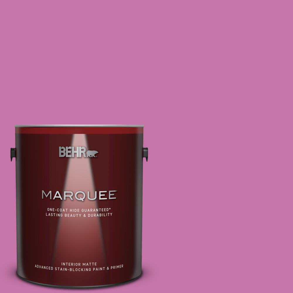 BEHR MARQUEE 1 gal. 680B5 Strawberry Freeze Matte Interior Paint and