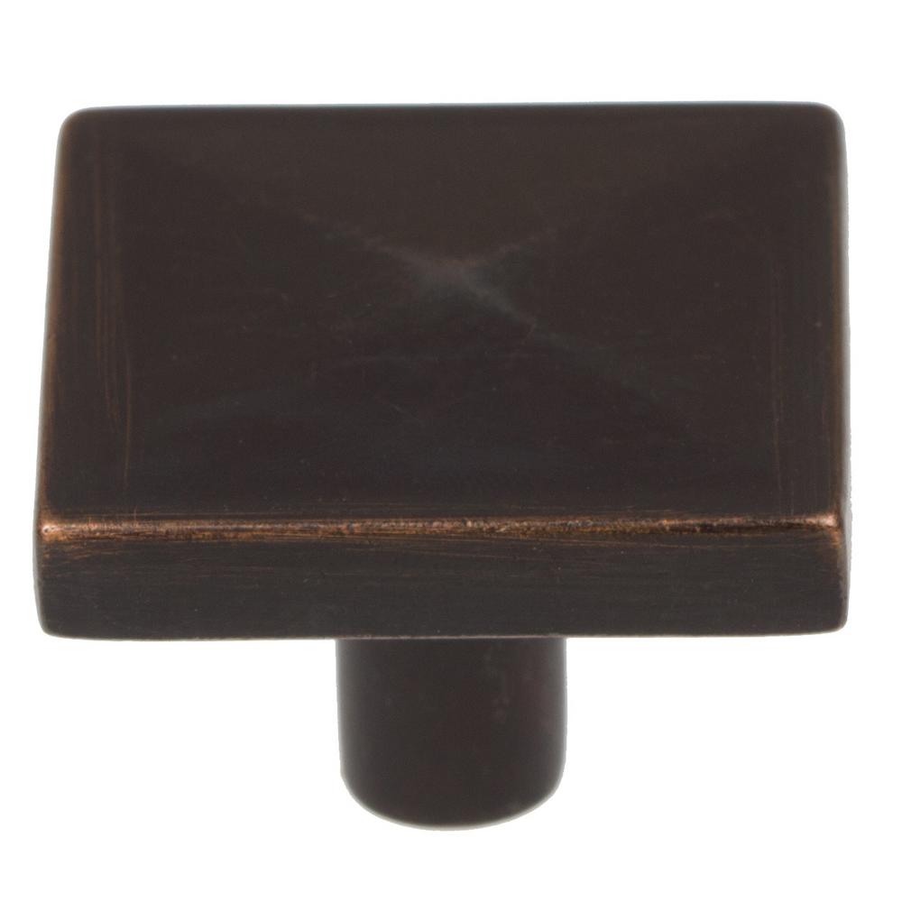 Gliderite 1 1 4 In Oil Rubbed Bronze Square Pyramid Cabinet Knob