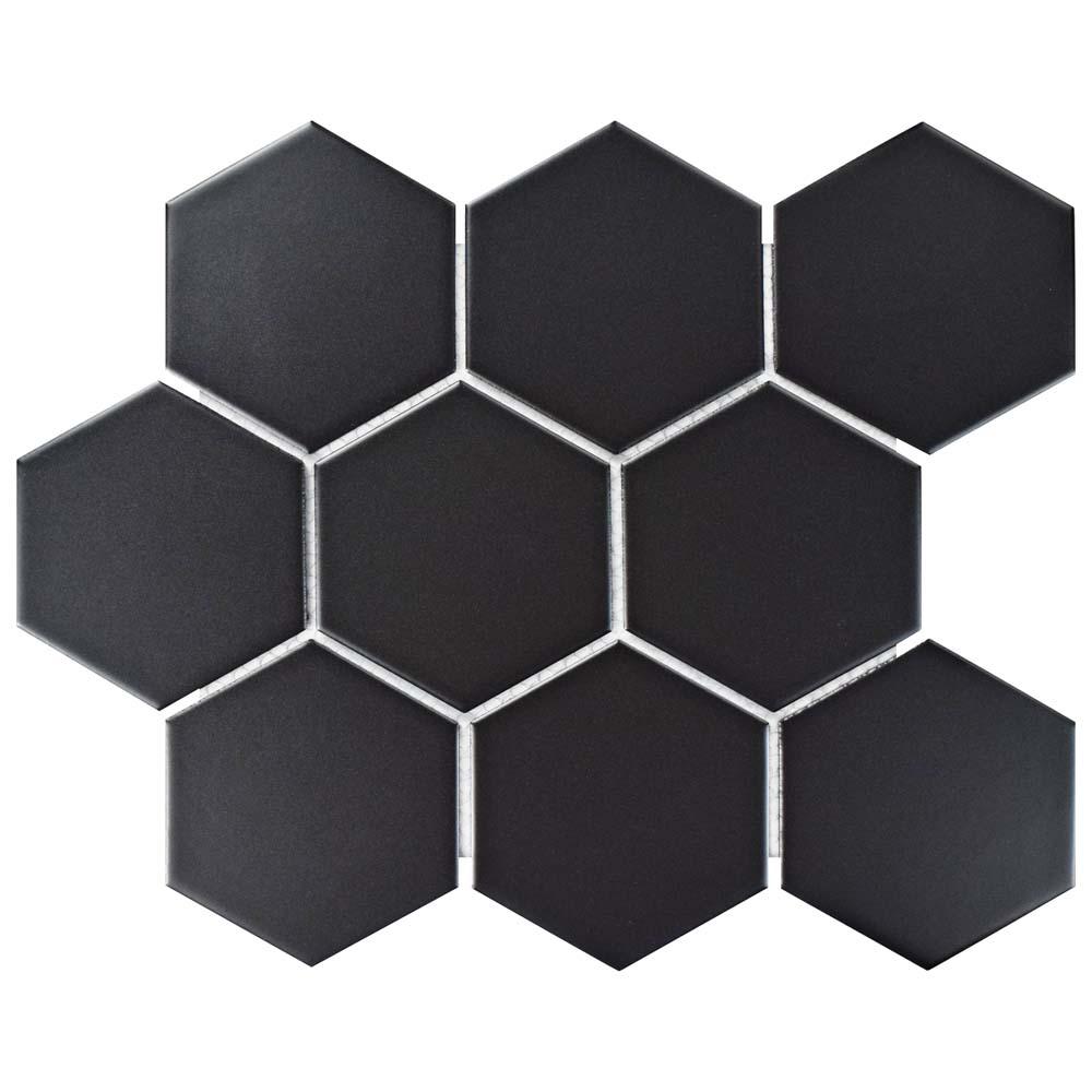 Merola Tile Metro Super Hex Matte Black 10 In X 11 1 2 6 Mm Merola Tile Metro Super Hex Matte Black 10 In X 11 1 2