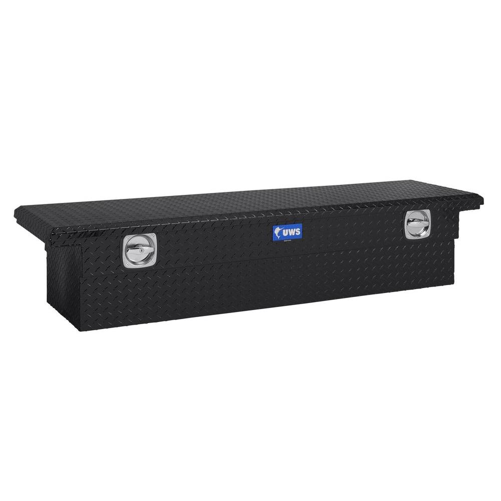 UWS 69 in. Aluminum Black Single Lid Secure Lock Crossover Tool Box ...