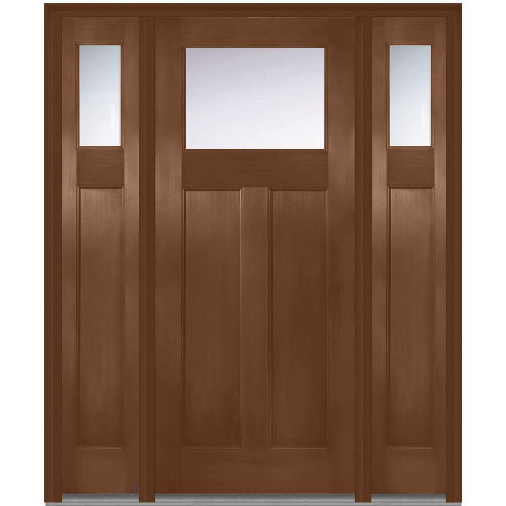 MMI Door 64 in. x 80 in. Craftsman LeftHand Inswing 1Lite Clear LowE