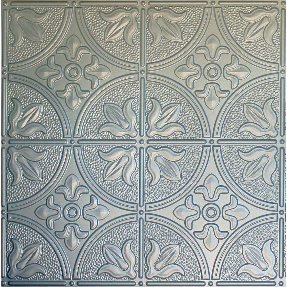Tin Style Ceiling Tiles Ceilings The Home Depot Dimensions 2 Ft X Nickel Tin Ceiling Tile