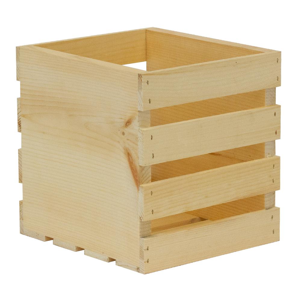 Crates and Pallet 9 in. x 9.5 in. x 9.5 in. Square Wood Crate