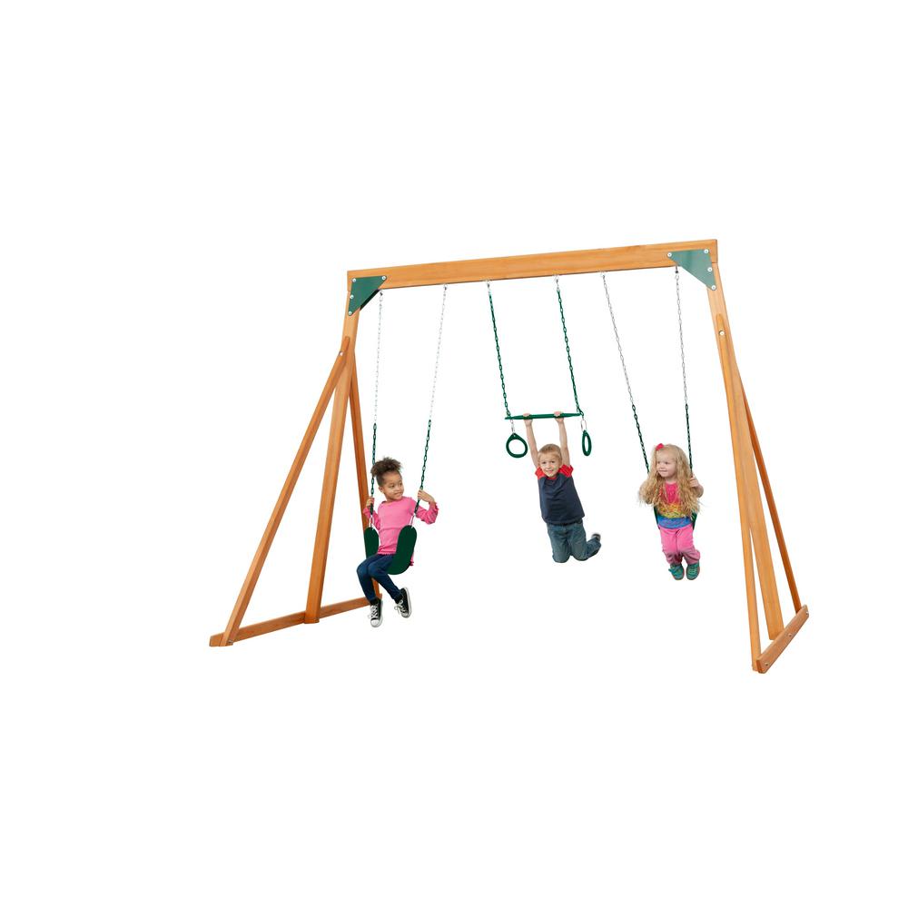 creative cedar designs woodlands swingset
