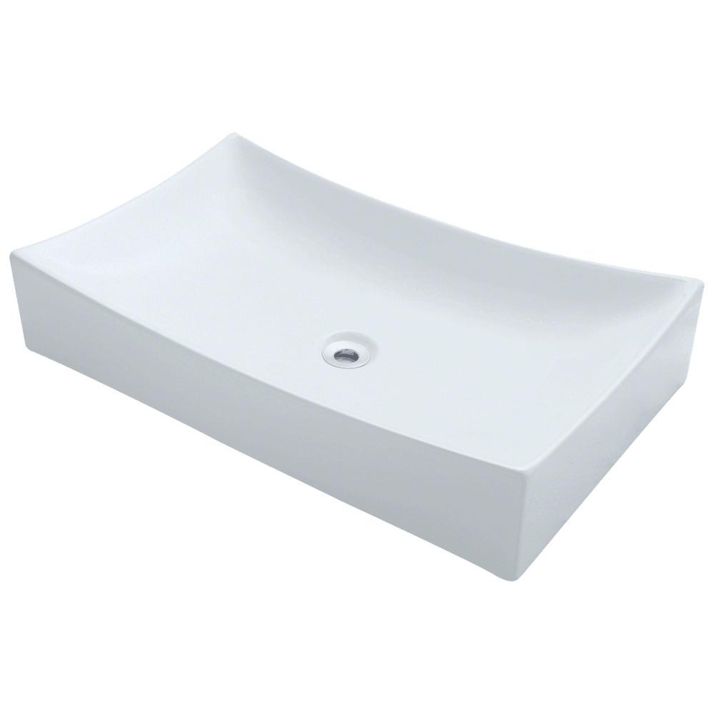 Mr Direct Porcelain Vessel Sink In White V330 W The Home Depot Porcelain Vessel Sink In White V330 W