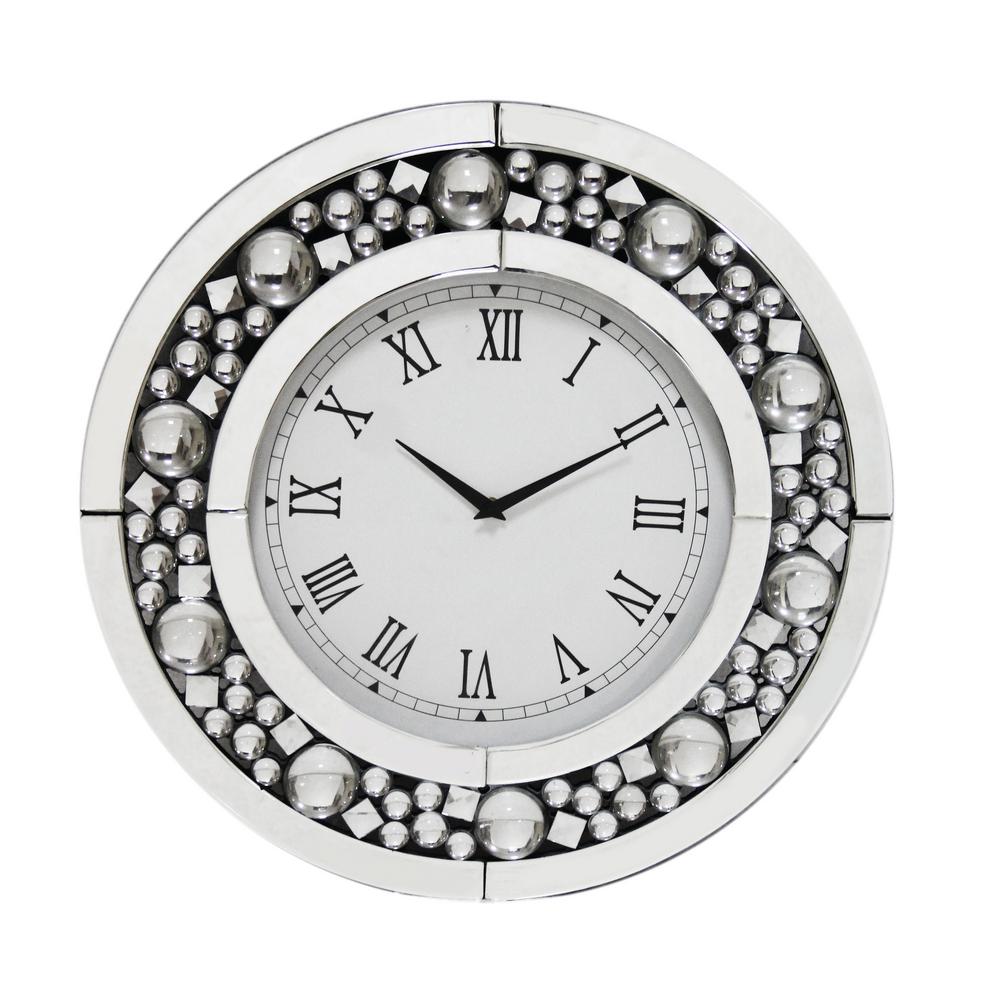 silver wall clocks for living room