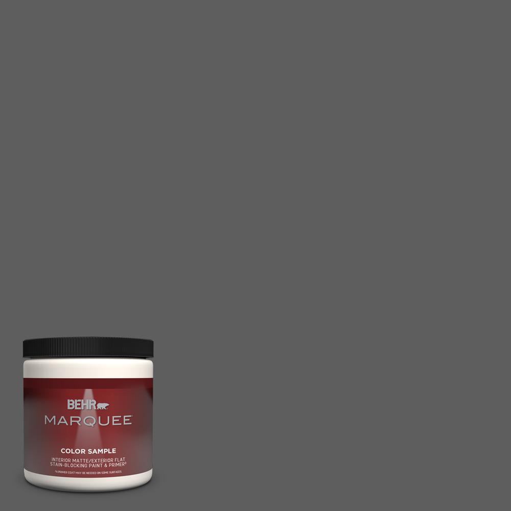 BEHR MARQUEE 8 oz. #N520-6 Asphalt Gray One-Coat Hide ...