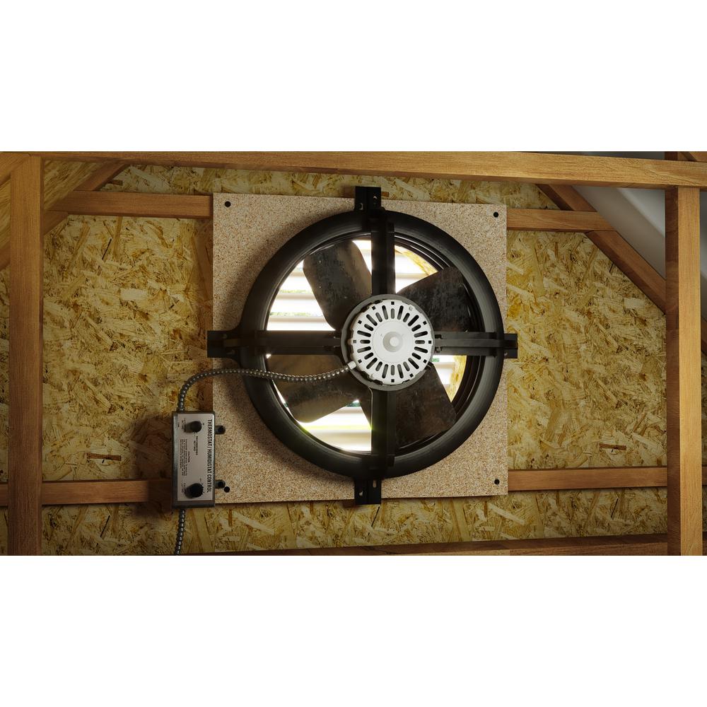 Air Vent 1620 Cfm Black Electric Powered Gable Mount Electric Attic Fan Apgh The Home Depot