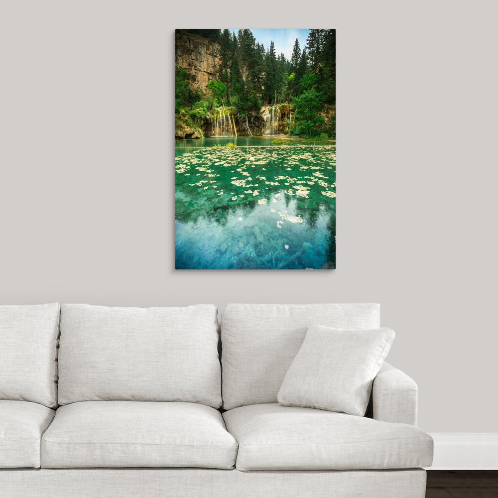Greatbigcanvas 24 In X 36 In Hanging Lake Colorado By Logan Brown Canvas Wall Art 2500870 24 24x36 The Home Depot