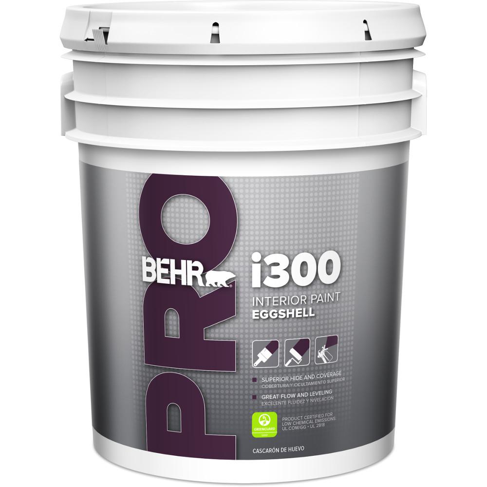 Behr Pro 5 Gal I300 White Eggshell Interior Paint Pr33005 The 5 Gal I300 White Eggshell Interior Paint