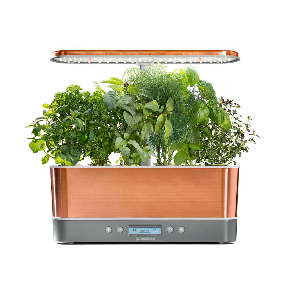 AeroGarden Harvest Elite Slim, Platinum with Seed Starting System ...