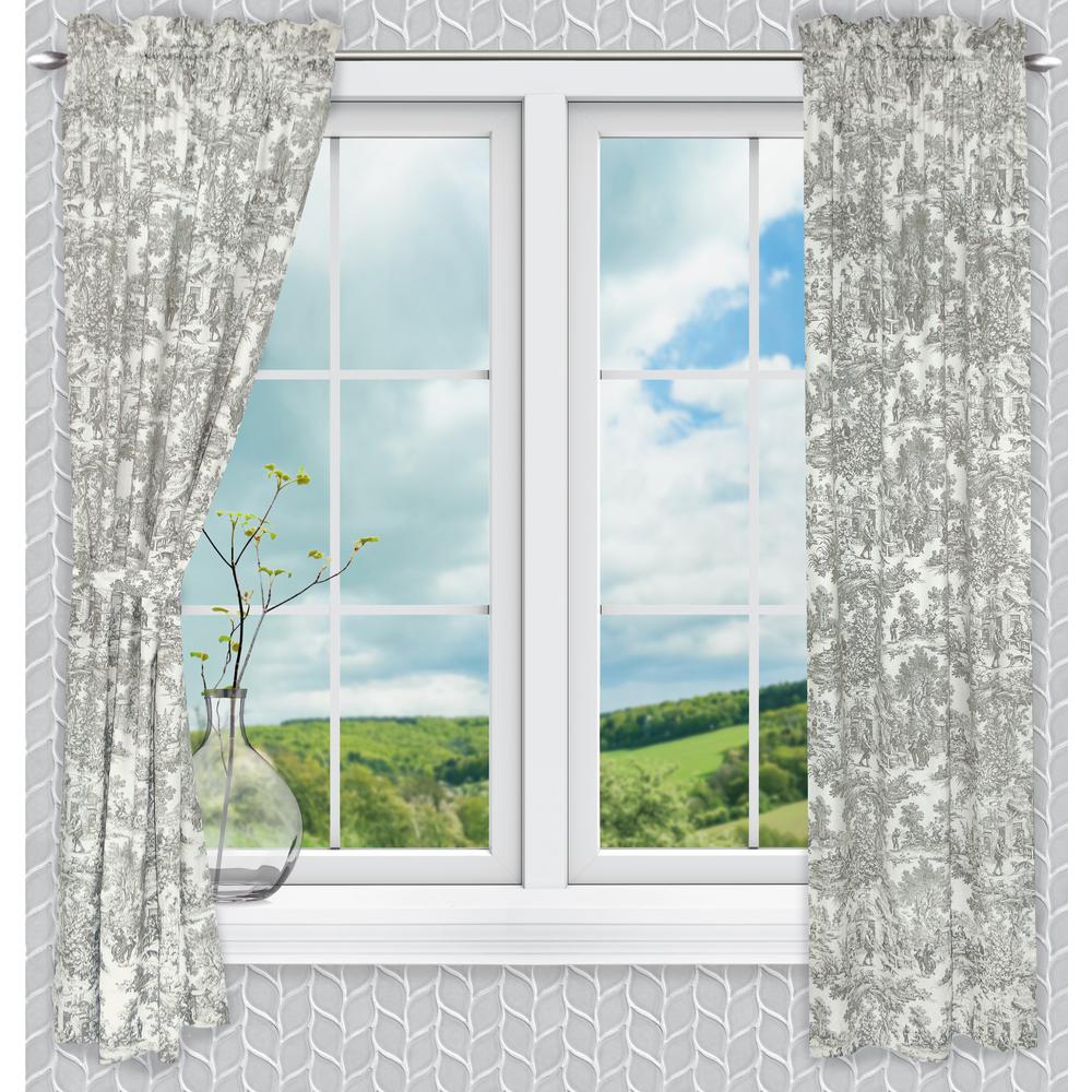 Victoria Park Toile 68 In W X 84 In L Cotton Tailored Panel Pair