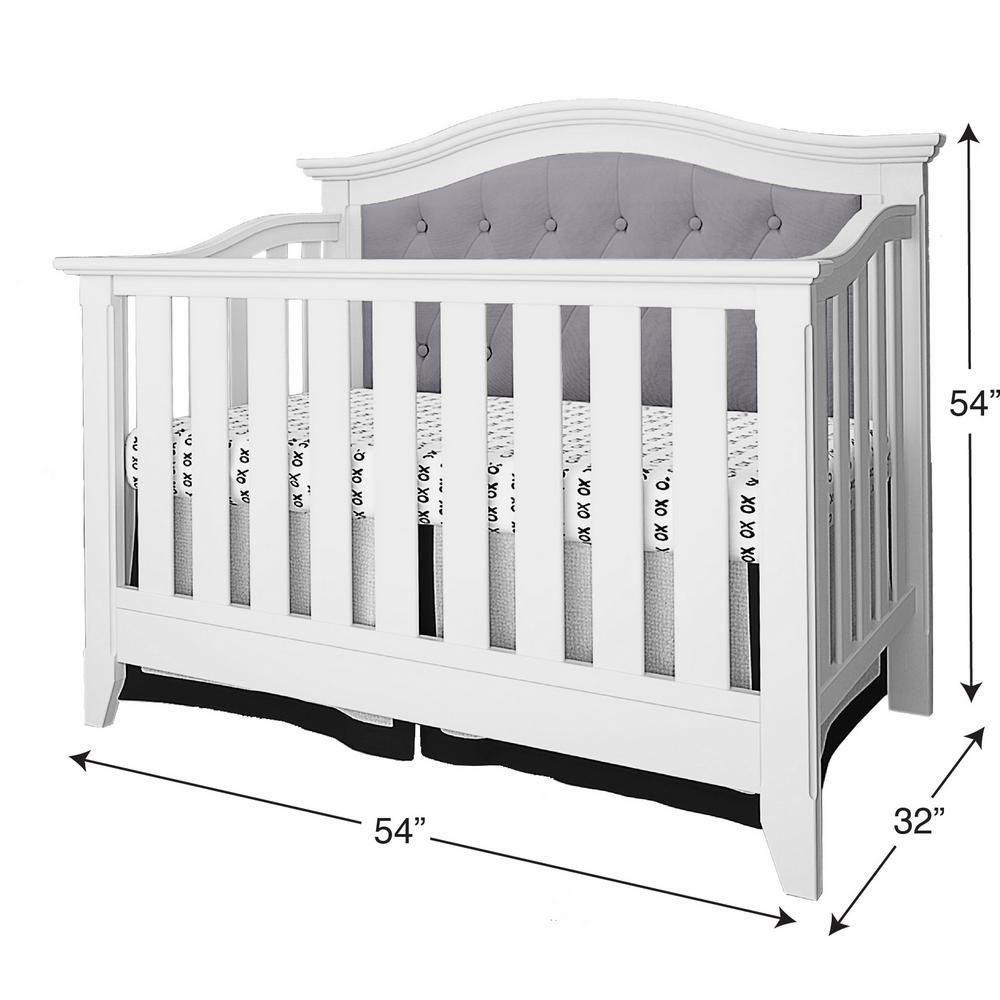 upholstered crib grey