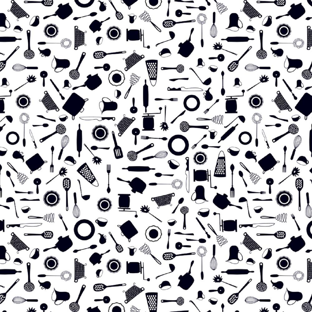 ConTact Grip Prints Black and White Cucina Shelf and Drawer Liner (Set