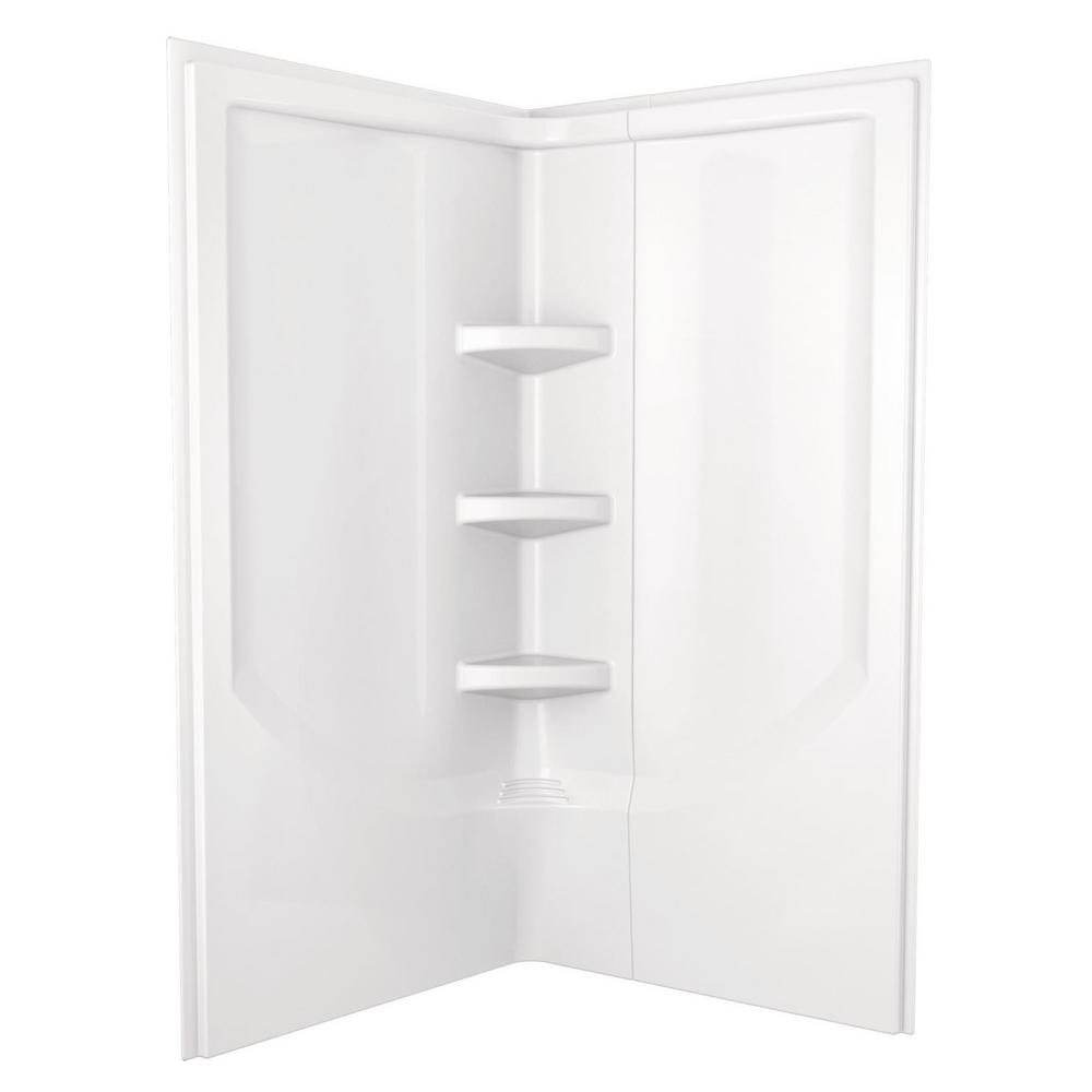 ANZZI Gradient 36 in. x 36 in. x 74 in. 2piece DirecttoStud Corner