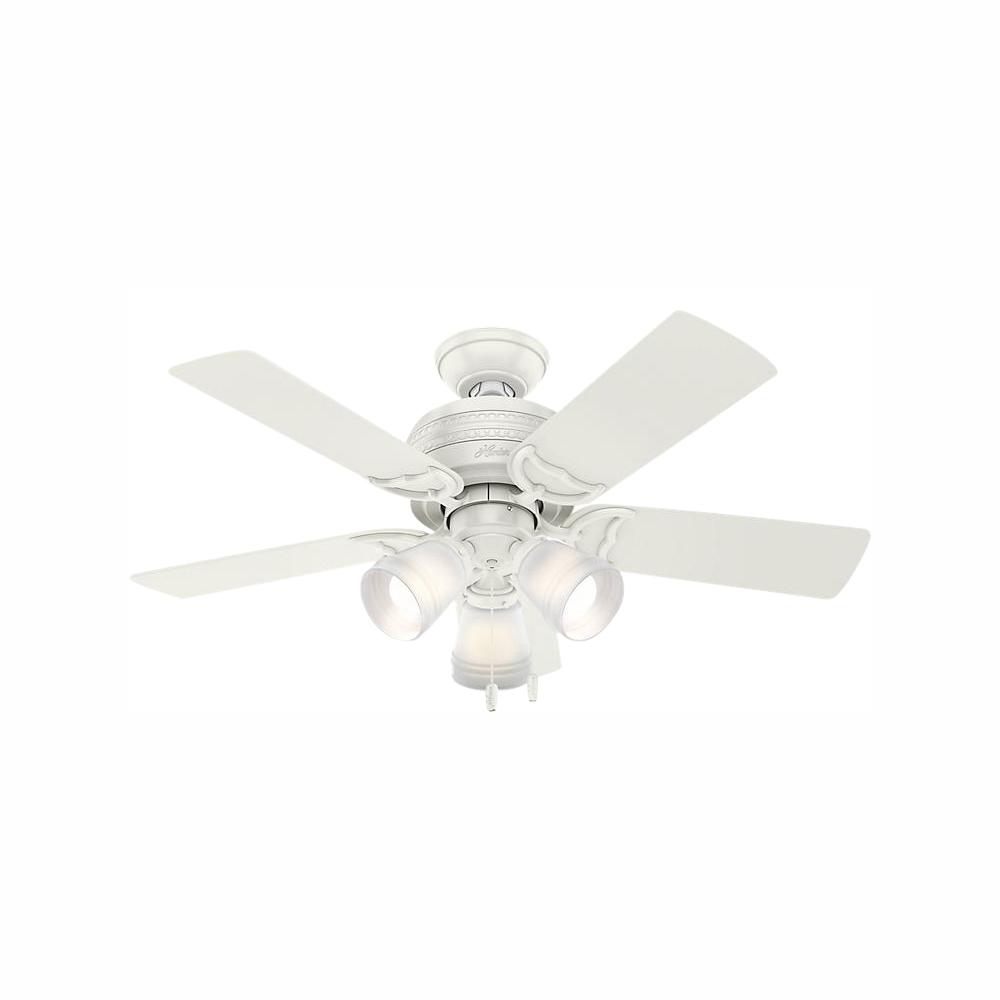 Hunter Prim 42 In Led Indoor Fresh White Ceiling Fan