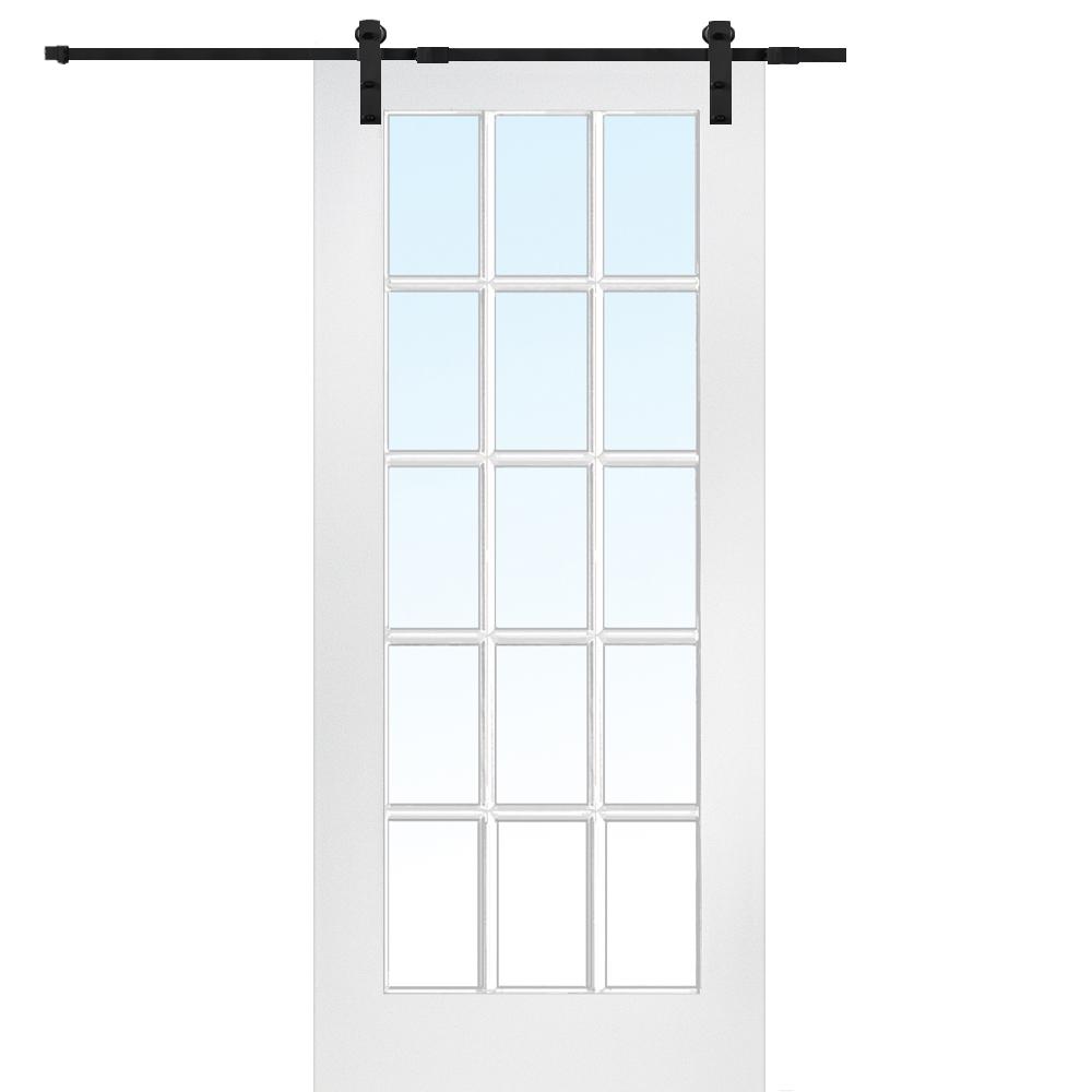 Mmi Door 36 In X 84 In 15 Lite True Divided Primed Mdf Sliding