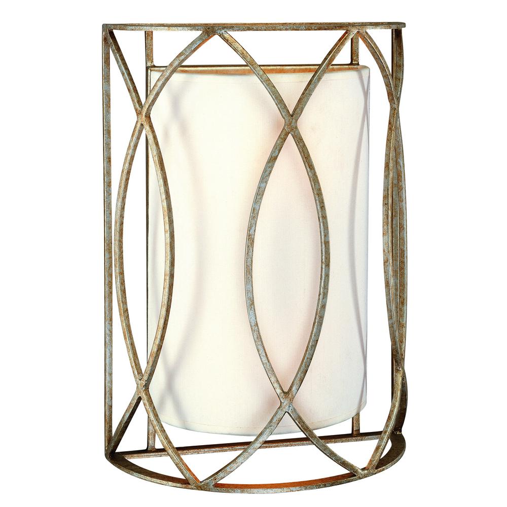 Troy Lighting Sausalito 2 Light Silver Gold Wall Sconce B1289sg Troy Lighting Sausalito 2 Light Silver Gold Wall Sconce