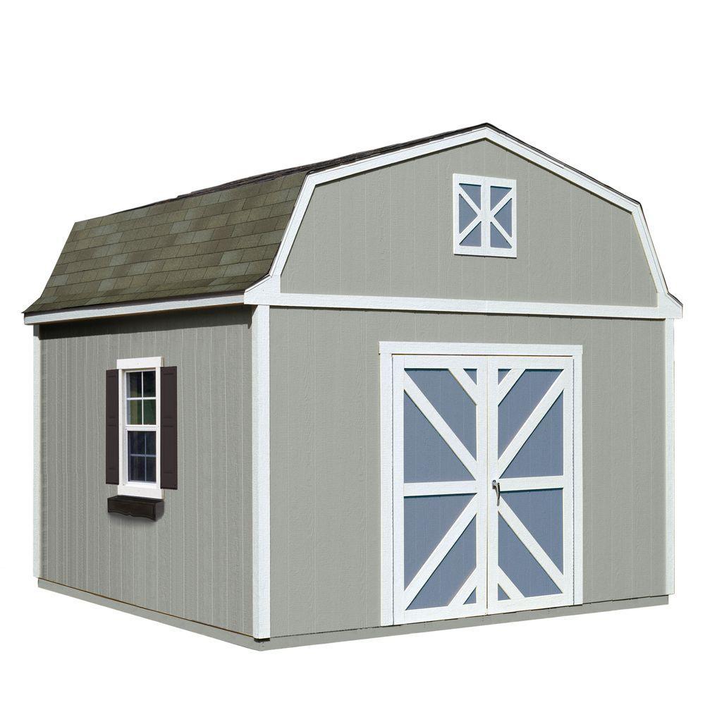 Handy Home Products Installed Sequoia 12 ft. x 12 ft. Wood Storage Shed with... by Handy Home Products